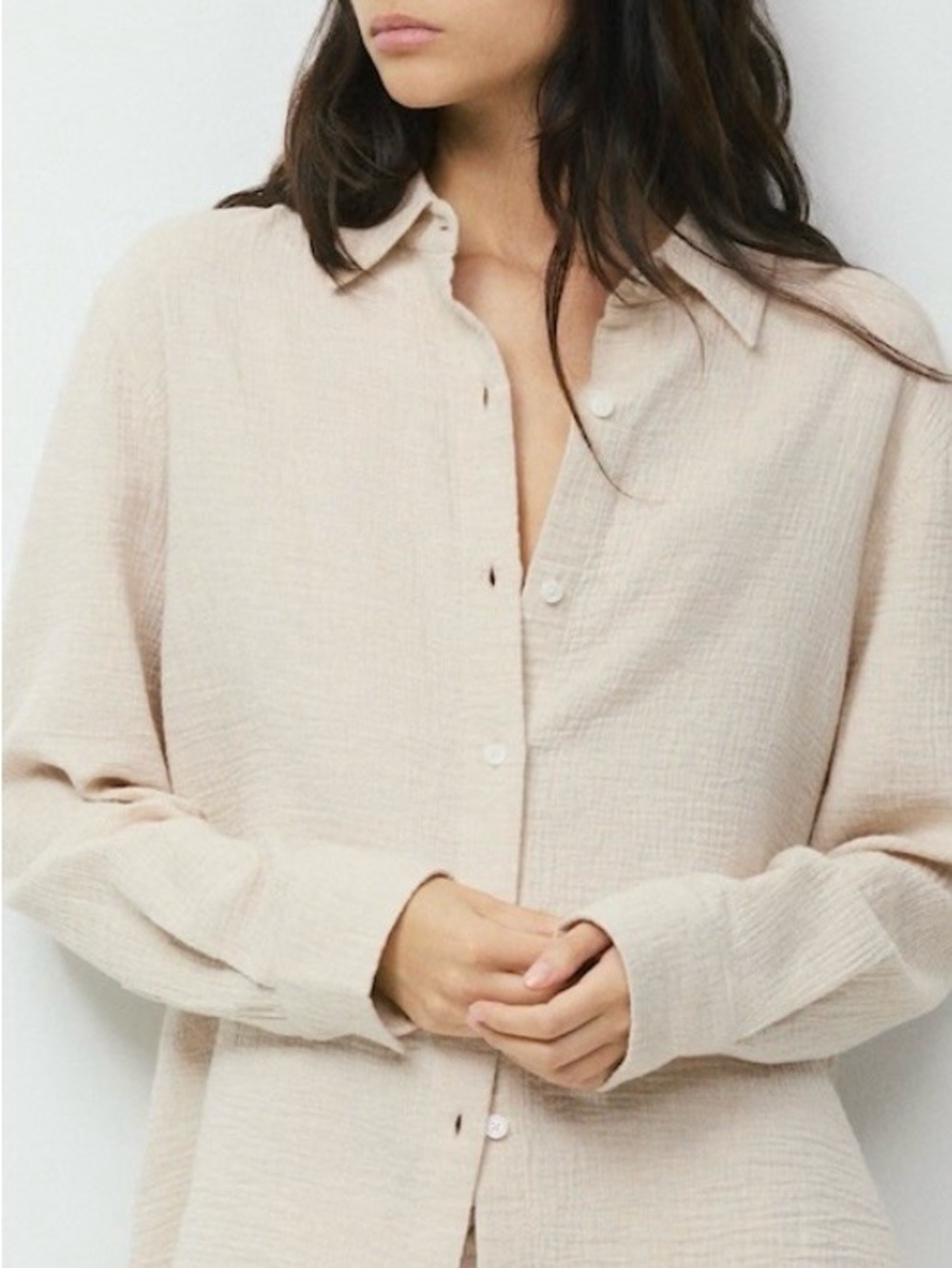 Aritzia Sail Shirt in Undyed Ecru size M